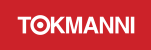 Valkoinen Tokmanni-logo ilman slogania ja punaisella taustalla_RGB